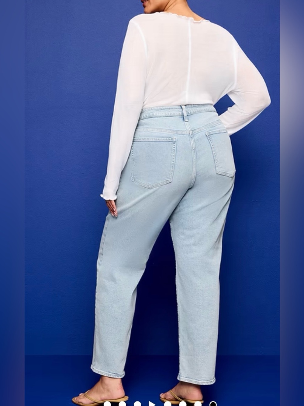Old Navy High-Rise O.G. Loose Light Blue Straight-Leg Jeans - Picture 2 of 13